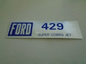 Reproduction Ford 429 Super Cobra Jet Valve Cover Decal - Foto 1 di 1
