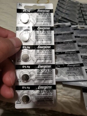 1 PCT Pack Energizer 371/370(SR920W) Watch  Battery MULT DRAIN 1.55V. USA SELLER - Image 1 of 4