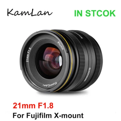 KamLan 21mm F1.8 Wide Angle Manual Focus Lens for Fujifilm Fuji X-mount Cameras - Image 1 of 4