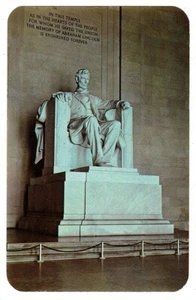 Lincoln Memorial postcard with rounded corners not mailed new old stock NOS - Picture 1 of 2