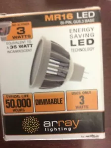 (1) LED MR16 DIMMABLE AACMR16NW25 50,000 Hours Array Lighting - Picture 1 of 5