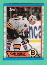 (1) CAM NEELY 1989-90 TOPPS # K  BOX BOTTOM BRUINS  EX-MT CARD (H4524)