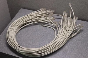 50x Lot - 3' Cat 5E White Patch Cord Hyperline UTP 24AWG 350Mhz Cable w/ Ends - Picture 1 of 4