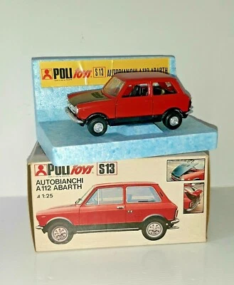 AUTOBIANCHI A112 ABARTH S13 MADE IN ITALY POLITOYS 1/25 OBSOLETO - Immagine 1 di 4