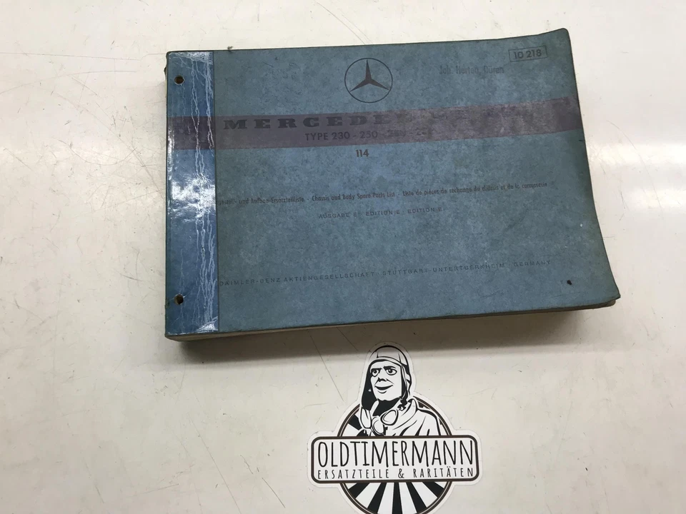 Ersatzteilliste Aufbau Handbuch Mercedes W114  230 250 280 280 E 10218 - Bild 1 von 4