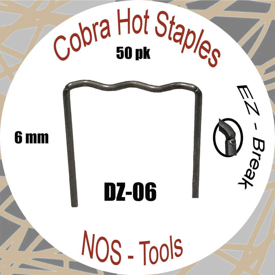 Pre-cut Hot Staples For Plastic Welder DZ-06 Z-Pattern 6mm Foto 1 de 1