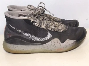 Nike Zoom KD 12 Basketball Shoes Men's US 8.5 Wolf Black Cement AR4229-002 - Picture 1 of 6
