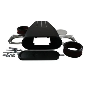 Street Scoop Finned (Mr Gasket Style) Bug Catcher Single/Dual Carb Black 20-1/2" - Bild 1 von 7