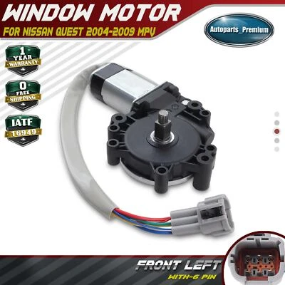 Motor de janela frontal esquerda para motorista 6 pinos para Nissan Quest 2004-2009 MPV 80731ZM70B - Imagem 1 de 4