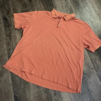 Arrow Men's Adult Short Sleeve Polo Sz 3XL Tall 3xlt Solid Orange - Image 1 of 3