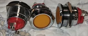 12V-24V , 19mm 🍊 ORANGE LED Light Pilot Panel Indicator Signal Warning 🇬🇧 - Picture 1 of 1