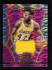 2013-14 Panini Select Select Swatches Purple Prizm 29/60 James Worthy #82 HOF