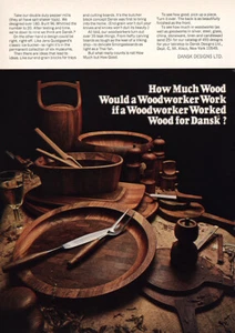 1968 Dansk: Cuánta madera trabajaría un carpintero anuncio impreso vintage - Imagen 1 de 1
