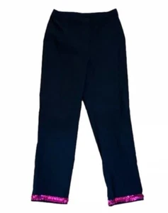 Pantaloni neri MODA pantaloni neri pantaloni rosa paillettes donna taglia 8 nuovi con etichette - Foto 1 di 7