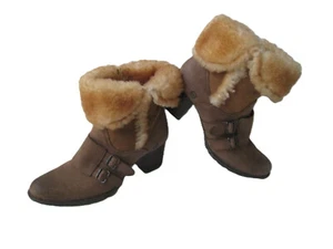 Børn AMAZE SHEARLING WOOL SUEDE LEATHER BOOTS WOMEN'S SIZE US 11 EUR 43 HOT - Picture 1 of 11