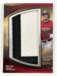 2009 Upper Deck Icons Lettermen 25/45 Hunter Pence #IL-HP