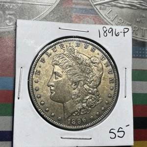 1896 P Silver Morgan Dollar Coin Collection UNC Dark Toned - Picture 1 of 4