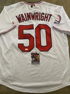 ADAM WAINWRIGHT INSCRIBED BIBLE VERSE SIGNED STL CARDINALS JERSEY JSA COA AUTO - Picture 1 of 3