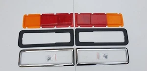 Kit de luces traseras Ford Escort Mk1 nuevas cromadas envolventes y gomas y lentes pantalla X - Imagen 1 de 11