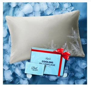 Ice Cooling Pillow Cases for Hot Sleepers, Stay Cool All Night, Smoother than Si - Picture 1 of 6