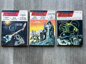 "All We Marsmen", Worlds of Tomorrow science fiction pulp magazine, 3 Issue Lot - Picture 1 of 4