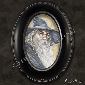 Lord Of The Rings Gandalf Hobbit Tolkien Movie Framed Art Print Chris Oz Fulton - Picture 1 of 2