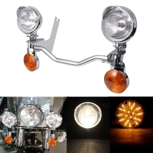 Spot Fog Turn Signal Light Bar for Harley Electra Glide Road King Touring 94-13 - Picture 1 of 12
