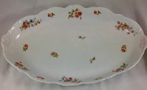 Antique/Vintage J P L Limoges France Serving Dish ~ Floral - 16" - Picture 1 of 11
