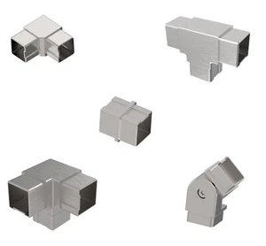 Acero Rechteckverbinder Cuadrado Tubo 40x40 Conector en T, Eck-Verbinder 90° - Imagen 1 de 14