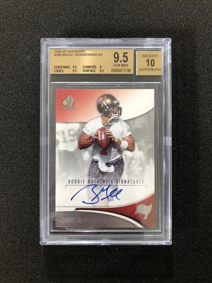 2006 Upper Deck SP Authentic BRUCE GRADKOWSKI #188 BGS 9.5 💎 RC AUTO 0913/1175 - Image 1 of 2