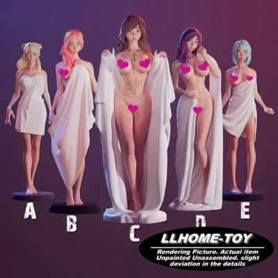 Gals Women in Towels NSFW 1:6 Model Kit Unpainted 3d Print GK Statue Figure - Image 1 of 3