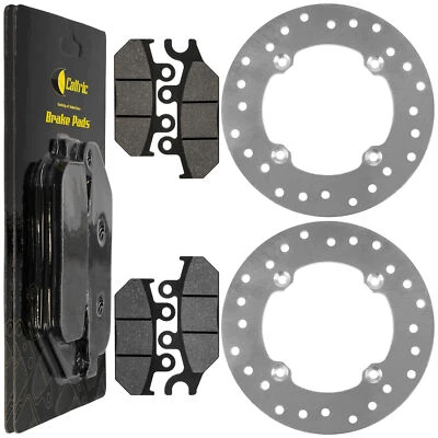 Front L/R Brake Discs with Brake Pads for Can-Am Commander Max 1000 2014-2017 — 第 1/4 张图片