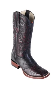 LOS ALTOS CHERRY ORIGINAL OSTRICH SQUARE TOE WESTERN COWBOY BOOT (EE+) 8210318 - Bild 1 von 3