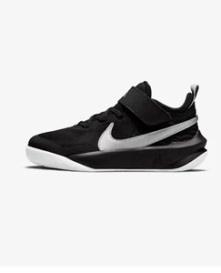 Nike Team Hustle D 10 negro/metálico plateado voltios para niños pequeños (CW6736 004) - Imagen 1 de 5