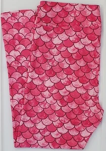 TC2 LuLaRoe Tall & Curvy2 Leggings Pink Mermaid Scales Print NWT U29 - Picture 1 of 6