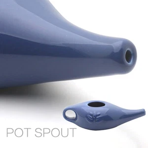 Kit lavaggio naso detergente sistema lavaggio nasale 250 ml ceramica Neti Pot rinite sinusale - Foto 1 di 18