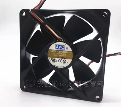 AVC 9025 C9025B24UA DC24V 0.3A 9CM 3-Pin Inverter Cooling Fan - Image 1 of 4