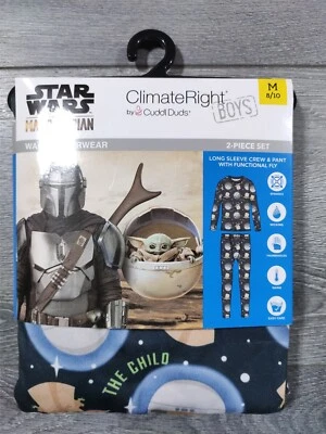 Conjunto de pijama ropa interior térmica Star Wars The Mandalorian mediano para niños 8-10  Foto 1 de 3