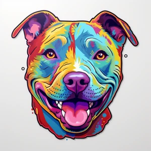 Autoaufkleber Sticker Pit Bull Terrier Aufkleber 9X9 cm - Picture 1 of 1