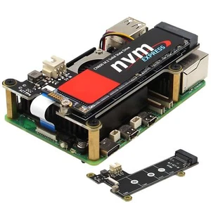 Geekworm X1001 PCIe to M.2 NVMe SSD Shield per Raspberry Pi 5 - Foto 1 di 7