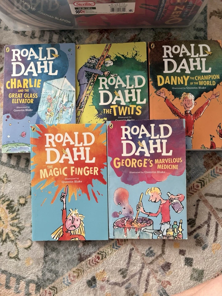 Roald Dahl Book Lot: The Twits, Glass Elevator (Great Summer Reading!!!) - Image 1 of 1