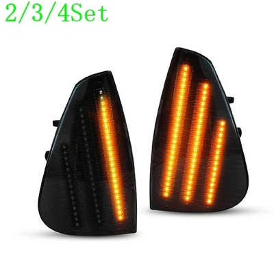 Juego de 2/3 luces LED completas de señalización laterales de esquina ahumadas para 94-98 Chevy C/K 1500 2500 Foto 1 de 4