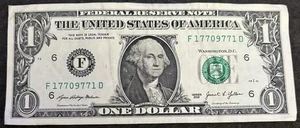 2021 Atlanta $1 Bill Altering 7’s Triple Bookend 177’s Odds Only Note - Picture 1 of 2