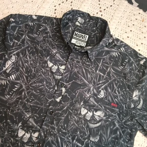 RSVLTS x Marvel Shirt Mens M Black We Are Venom Kunuflex Button Up Stretch Movie - Picture 1 of 11