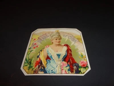 DE COLECCIÓN 1880 PERLA DE CUBA MUESTRA CIGARRO ETIQUETA EXTERIOR, GEO HARRIS, MUJER Foto 1 de 2