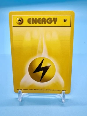 1999 Pokemon Set 1st Edition LIGHTNING ENERGY Shadowless English 100/102 NP (B) - Image 1 of 2