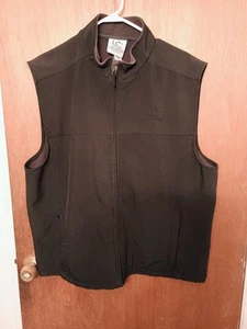 Men's Ducks Unlimited Vest Black W Side Pockets Fleece Lining Polyester Shell - Picture 1 of 13
