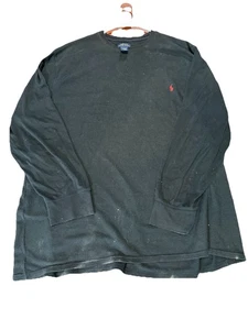 Polo Ralph Lauren Sweater Mens 4XB Black Long Sleeve Quarter Zip Adult Big 4X - Picture 1 of 4