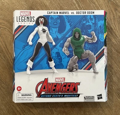 Hasbro Marvel Legends Captain Marvel vs Doctor Doom NEW 6 Inch Figure 2 Pack Dr. - Image 1 of 4
