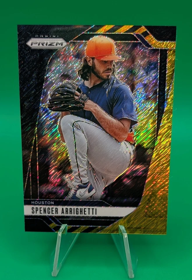 Spencer Arrighetti 2025 Panini Prizm Black Gold Shimmer /3 Houston Astros - Image 1 of 2